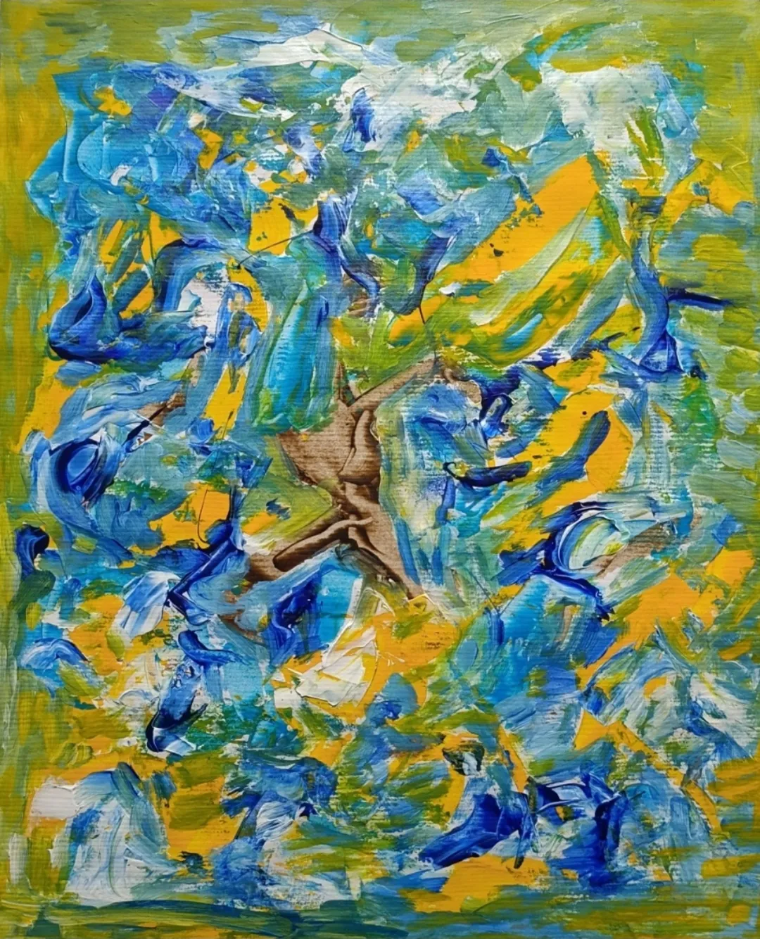 Raíz, pintura de Pedro Luis Arellano