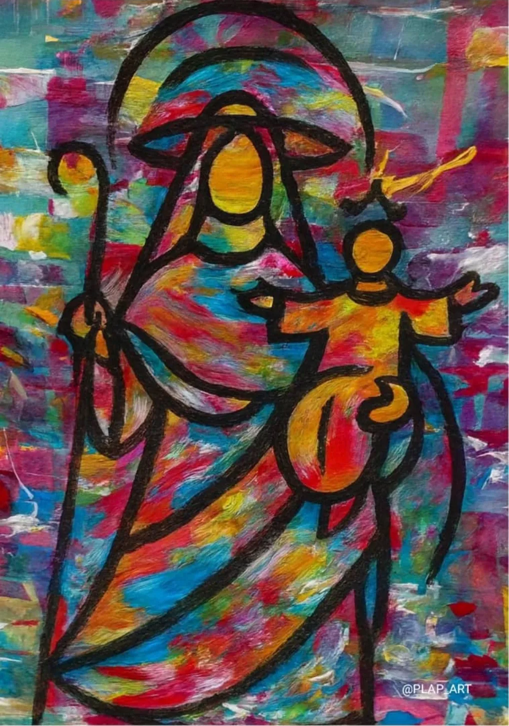 Divina Pastora, pintura de Pedro Luis Arellano